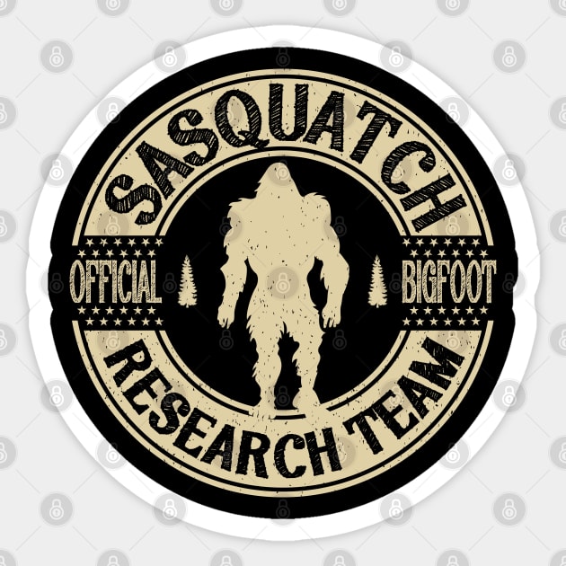 Bigfoot Research Team Sticker by Tesszero